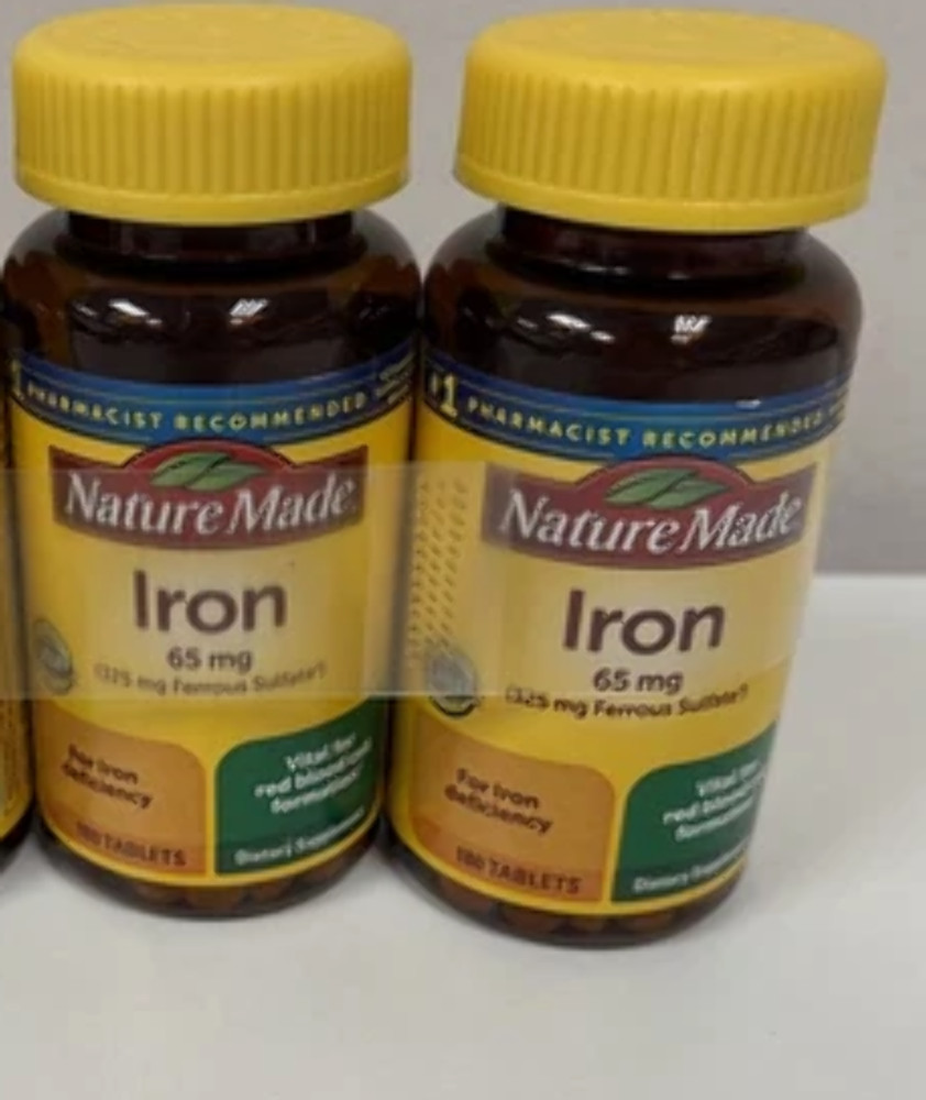2x Nature Made Iron 65 mg (325 mg Ferrous Sulfate) Tablets, 180 Tablets 2/2028