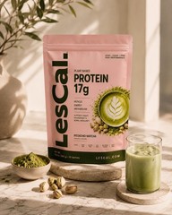 LES CAL Plant Based Protein Powder Pistachio Matcha 10 Sachets No Added Sugar