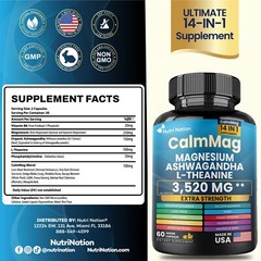 Cortisol Supplement Magnesium Glycinate 250mg L-Theanine 150mg Ashwagandha 150mg