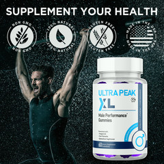 (2 Pack) Ultra Peak XL Gummys Advanced Male Support Supplement 120 Gummies