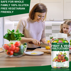 Fruits & Veggies Supplement Gummies Boost Metabolism,Energy Support 60Pcs