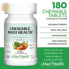 Maxi Health Chewable Multivitamin for Kids, Teens and Adults – Cherry Chewable
