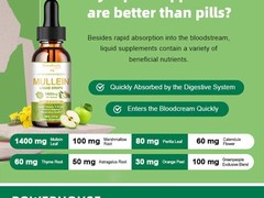 Mullein Leaf Extract Drops 60ml Lung Cleanse Respiratory Herbal Drop Health Care
