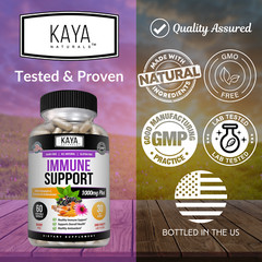 Immune System Booster, Vitamin C, Elderberry, Zinc, Probiotics, Echinacea