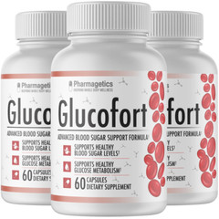 Glucofort Advanced Formula Cholesterol Blood Sugar Glucose Support Pack of 3