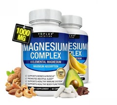 1~2pack Magnesium 8 in 1 Complex 1000mg & Blood Sugar mix Supplement Combo