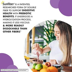 Bluebonnet Sunfiber Prebiotic Soluble Fiber 7.4 Oz Powder, Whole Food Based
