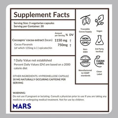 CocoaVia Ultra 750mg Cocoa Flavanols – Heart & Brain Support – 90 Capsules