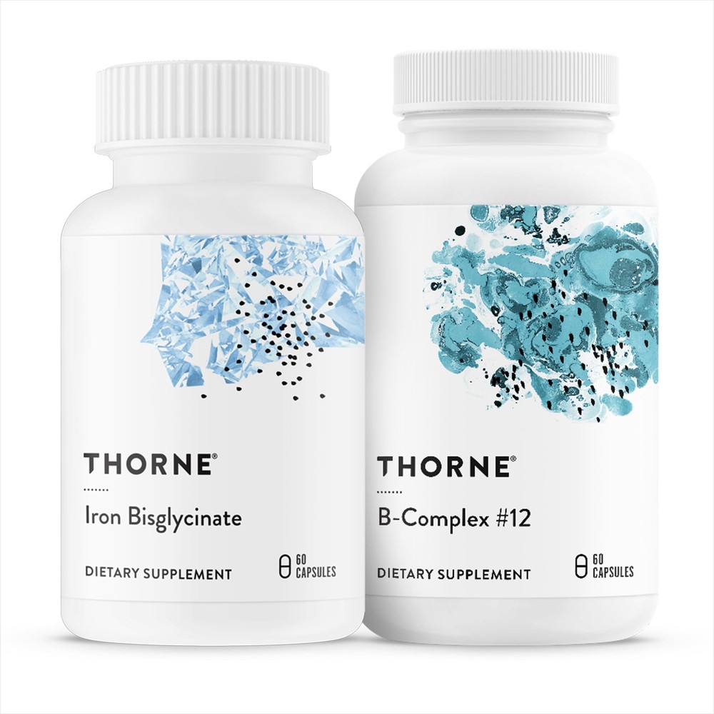 THORNE – Nutrient Essentials Duo – Iron Bisglycinate & B-Complex #12 for…