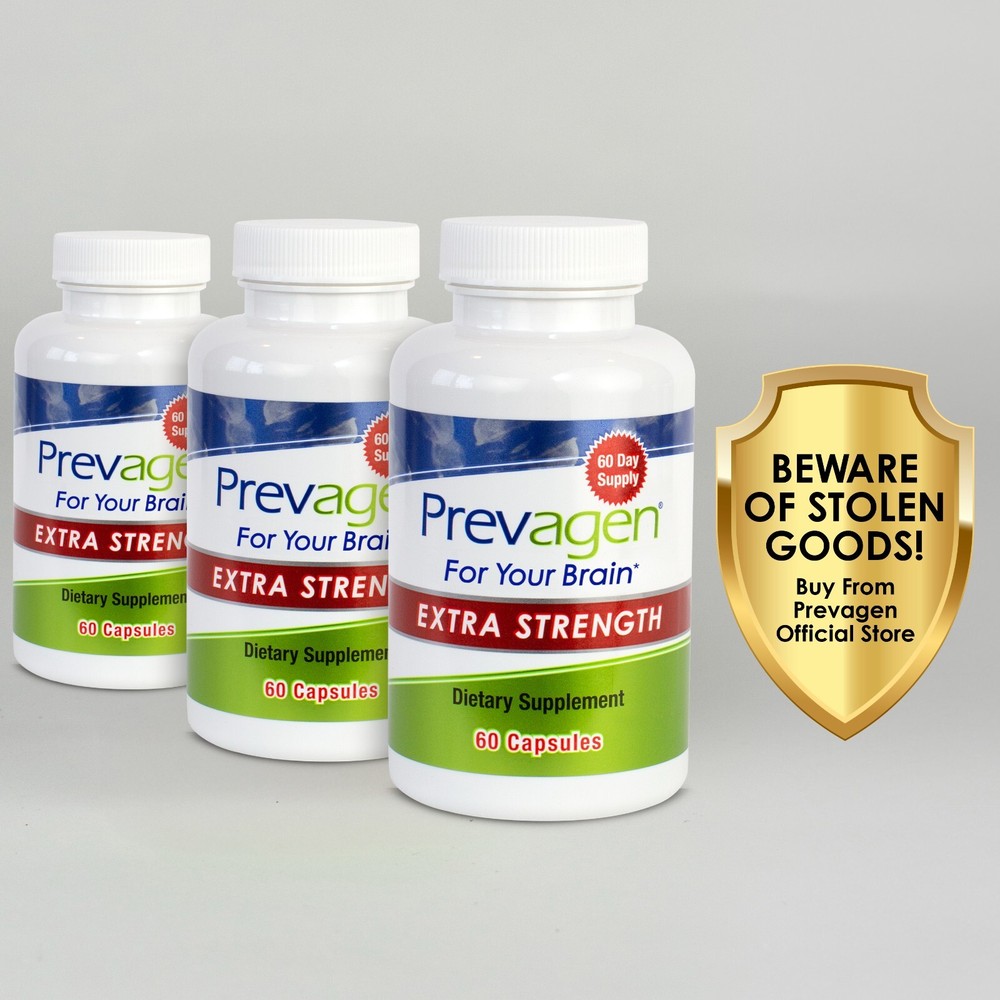 Prevagen Extra Strength 20mg Capsules – 60 Count – 3 Pack (180-Day Supply)