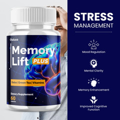 (5 Pack) Memory Lift Brain Maximum Support Supplement Formula (300 Capsules)