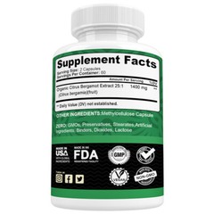 Bunkell Organic Citrus Bergamot 25:1 Bergamia Extract 1400 mg – Heart Health