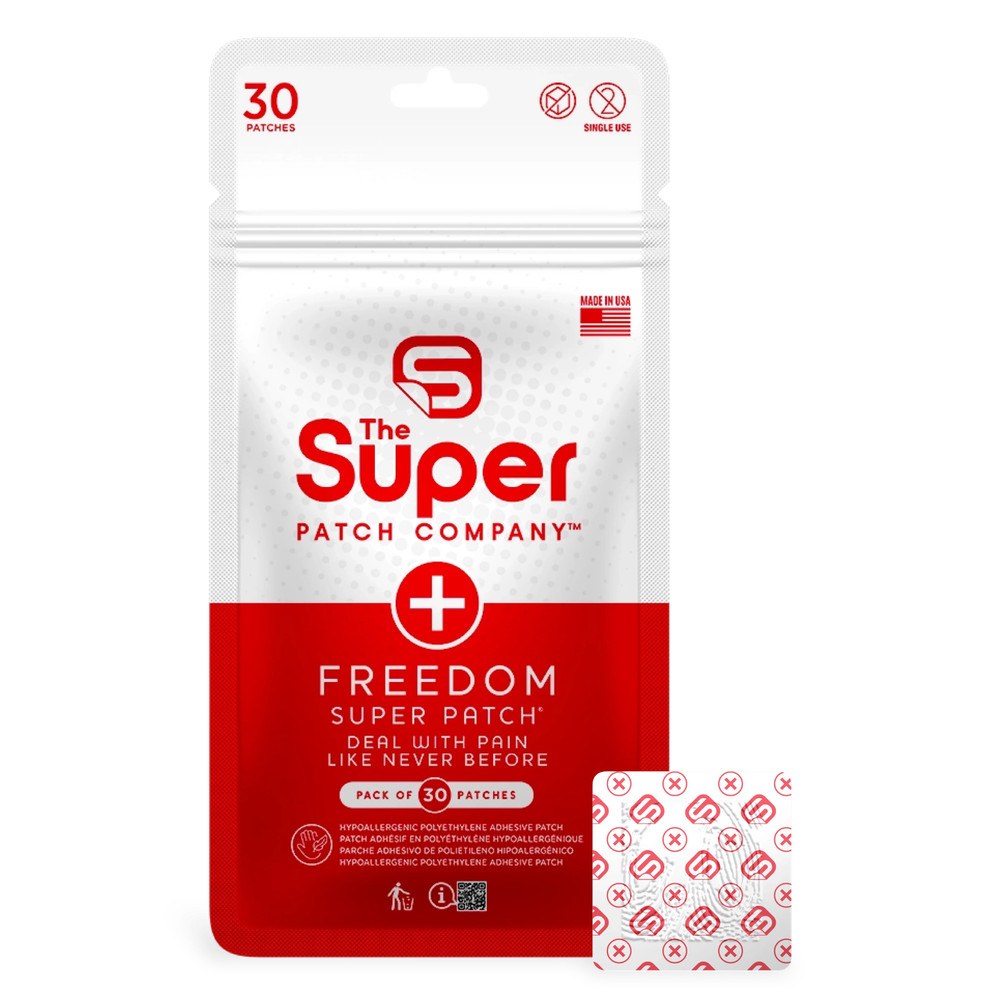 Super Patch FREEDOM Pain Relief Patches 30-Pack Drug-Free 24-Hour Aches Joints