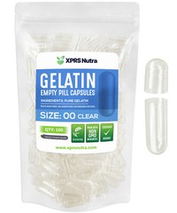 Capsules Express- Size 00 Clear Empty Gelatin Capsules Gelcaps Pills Caps