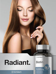 Horbaach Biotin 10000 Mcg, 200 Softgels, Vitamin B7 Supplement, Non-Gmo