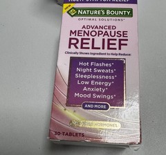 3x Natures Bounty Optimal Solution ADVANCED MENOPAUSE RELIEF 30 tabs x3 EXP 2/27