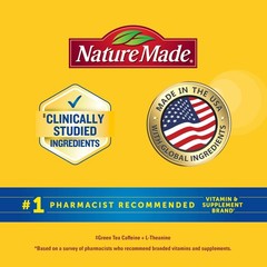 Nature Made Focus Boost Capsules, Green Tea Caffeine + L 30 Count (Pack of 1)