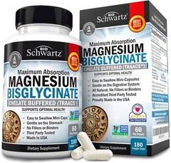 Magnesium Bisglycinate 100% Chelate No-Laxative Effect. Maximum Absorption &