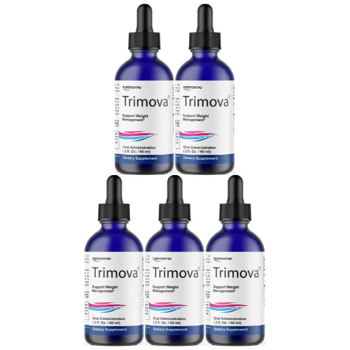 Trimova Drops Supplement, Formula for Weight Management-2floz | 60ml, 5 Bottles