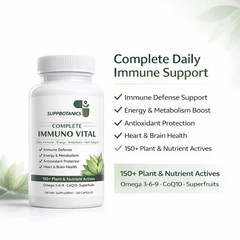 4 Pack SuppBotanics Immuno Vital Immune Support 150+ Nutrients 120 Caps