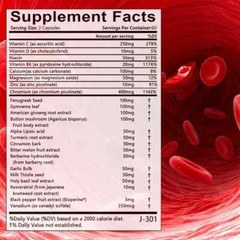 ADVANCED BLOOD SUGAR SUPPORT，Promote healthy blood sugar and blood pressure