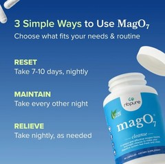 NbPure MAG O7 CLEANSE 90 Capsules ( 30 Servings ) Works Over Night For Bloating
