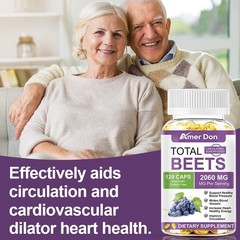 Total Beets Circulation Superfood Beet Root with Blood Pressure Support 120Pcs