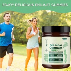 1 Sea 16 Organic Moss Gummy | Irishmoss Extract 6000Mg | Apple Green Flavor in
