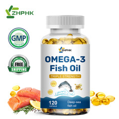 120 Pills Omega 3 Fish Oil Capsules 3x Strength 3600mg EPA & DHA Highest Potency