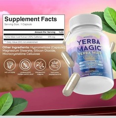Brainista Yerba Magic Yerba Mate Leaf Extract 375mg 60 Capsules Exp 05/2028