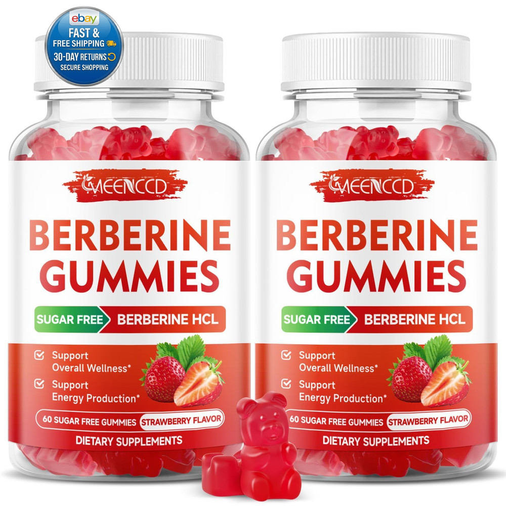 2 Pack Berberine Gummies with Ceylon Cinnamon, 60 Count (Pack of 2)