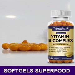 Vitamin B Complex B Vitamins B1 B2 B3 B6 B9 Folic Acid 120 Capsules Immune Boost