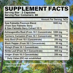 Prostate Support – Saw Palmetto – Reduce Frequent Urination, Stamina supplement
