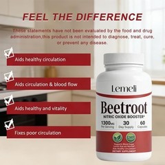 Lemeli Beet Root Supplement 60 Capsules, Lemeli Beetroot – 1300mg