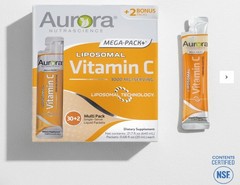 Aurora Nutrascience, Mega-Liposomal Vitamin C, 3000 mg, 32 Single-Serve Liquid P