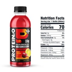 Protein2o 15g Whey Protein Isolate Hydration Drink Plus Energy Focus, 350mg …