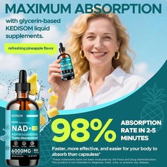 Liposomal NAD Supplement – Total 30000Mg NAD+ Blend Liquid Drops with Resveratro
