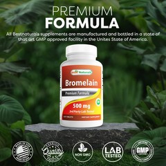 Bromelain Supplement 500mg Non-GMO Gluten-Free 120 Tablets USA Made