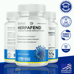 (5 Pack) Herpafend Advanced Formula Skin Health, Herpa Fend Pills (60 Capsules)