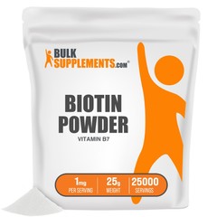BulkSupplements Pure Biotin (Vitamin B7) Powder 25g – 1mg Per Serving