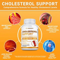 Cholesterol Support 660mg – Heart & Cardiovascular Health – Plant Sterol, Garlic