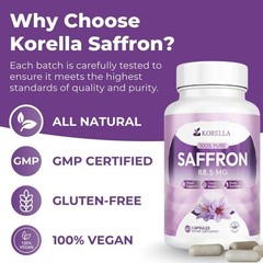 1-3 pack Korella Saffron Extract [88.5Mg] for Stress, Mood & Focus – Natural US