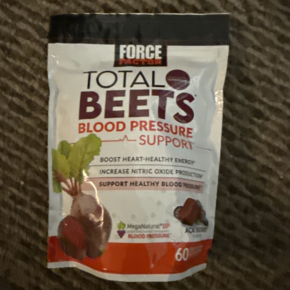 Force Factor Total Beets Blood Pressure Support, Beet Root Supplement Soft Chews