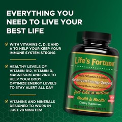 Multivitamin & Mineral 180 Tablets, All Natural Energy Source Supplying Whole…