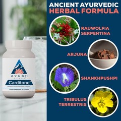 Ayush Herbs Carditone Natural Heart Health Supplement for Women & Men, BP Fo…