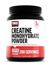 Force Factor Creatine Monohydrate Powder Micronized Unflavored 1kg 200 Serv 5g