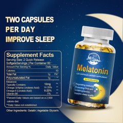 (2 Pack) Sleep Support Capsules Improve Sleep Quality Relieve Stress Sleep