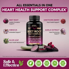 Beet Root 5-in-1 Complex Capsules – Healthy Blood Pressure Support Supplement**