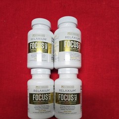 4-Pack Relaxium Focus Max Capsules – Daily Focus and Brain Support – 120 Caps