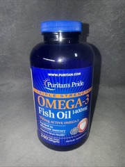 Puritan’s Pride Triple Strength Omega-3 Fish Oil 1400mg, Omega-3 240Ct New